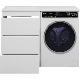 Напольная тумба под раковину Brevita Grafit 120 L УТ000014841  Белая матовая